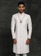 Thread Work Sherwani In Light Pink Color